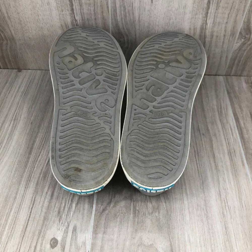 Native Shoes Kids Junior 5 Jefferson Gray Rubber Slip On Waterproof